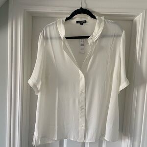 J. Crew Women's Cream Button-Down Shirt NWT XXL